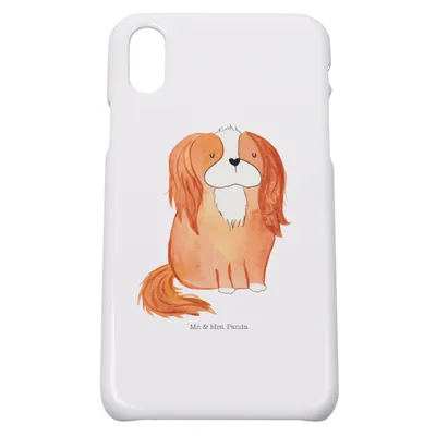 Produktbild von Mr. & Mrs. Panda Iphone 10 Handyhülle Hund Cavalier King Charles Spaniel - Weiß - Geschenk, Spruch, X, Schlappohren, Cover, Sprüche, Handy, Cockerspaniel, Hülle