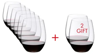 Produktbild von RIEDEL - The O Wine Tumbler Carbernet/ Merlot Glas 63 cl, Vorteilsset - Kauf 8 Zahl 6