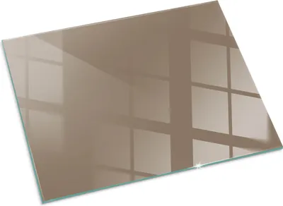 Imagen del producto de Color marrón – Placa de cristal para – estufa de leña – Placa de cristal para chimenea – Cristal protector – Placa de protección contra chispas – Placa de cristal resistente al fuego – Placa de protección térmica – Protección para el suelo de cristal – 80x60 cm