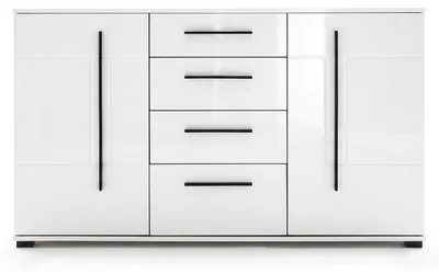 Produktbild von Sideboard Cantara Kommode 150x42x86cm weiß Hochglanz