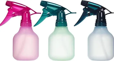 Produktbild von Sprühflasche – Klein – 200 ml – Pflanzen – Blumen und Friseurbedarf – Leere Sprühflasche – Grün, Lila und Rosa