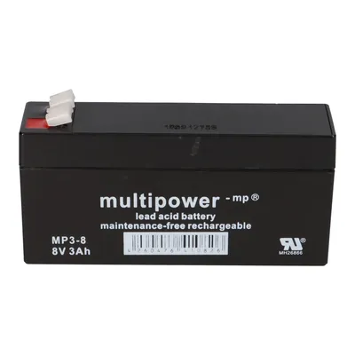 Zdjęcie produktu dla Akumulator kwasowo-ołowiowy Multipower MP3-8 Pb 8V / 3Ah