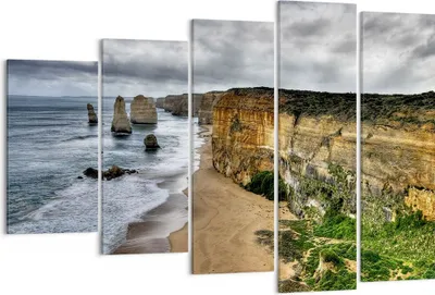 Produktbild von Bild auf Leinwand - Leinwandbild - Strand Ozean Landschaft - 150x100cm - Wand Bild - Wanddeko - Leinwanddruck - Bilder - Kunstdruck - Wanddekoration - Leinwand bilder - Wandkunst - EG150x100-0141
