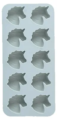 Produktbild von Silikonform mit Einhornkopf, für Schokolade, Bonbons, Eiswürfel, Kuchen und n, blau