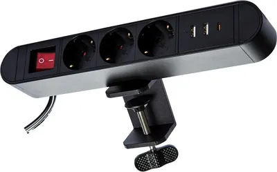 Produktbild von McPower SK-03AC Tischsteckdose, 3 Schutzkontakt-Steckdosen, 2x USB C PD, 1x USB A, 30 W, 240 V