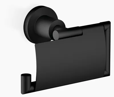 Produktbild von Dornb Papierrollenhalter TARA mit Deckel schwarz matt