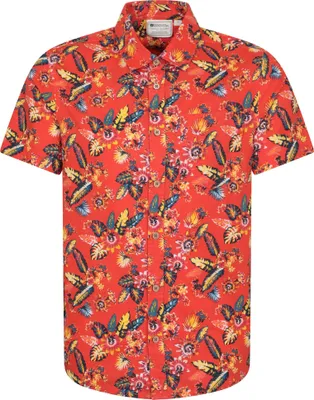 Zdjęcie produktu dla Mountain Warehouse - Koszula męska "Tropical" z krótkim rękawem MW4230 (rozmiar S) (pomarańczowa)