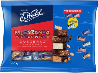 Zdjęcie produktu dla Mieszanka Wedlowska E.wedel Cukierki W Ciemnej Czekoladzie 1 Kg