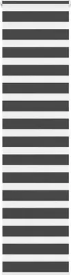 Image de Store zèbre noir 60x200 cm largeur du tissu 55,9 cm polyester