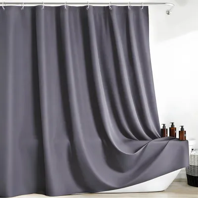 Immagine prodotto di Tenda da doccia 200 x 200 cm, lavabile e resistente alla muffa, color grigio scuro