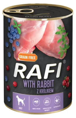 Produktbild von Dolina Noteci Rafi, Adult, jede Rasse, Riese (≥45 kg), Groß (26-44 kg), Mittelgroß (11-25 kg), Mini (≤4 kg), Kaninchen, 400 g