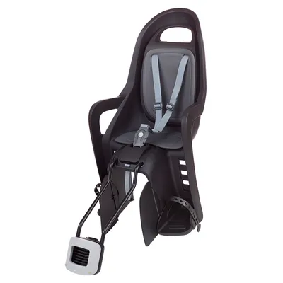 Immagine prodotto di POLISPORT Groovy Maxi FF 29 Seggiolino bici posteriore per bambini Montaggio sul telaio - Nero/Grigio scuro