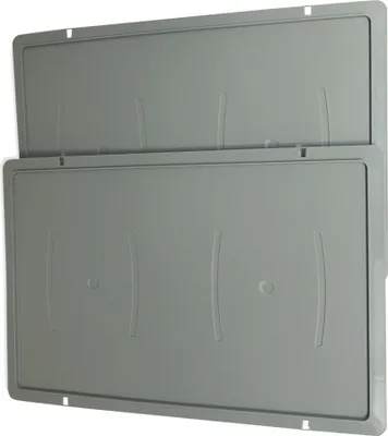 Produktbild von 2 Stück Deckel für Gemüsekiste, Eurofleischerkiste, Stapelbox E1 E2 E3 grau (2xDeckel grau)