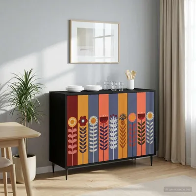 Zdjęcie produktu dla Komoda boczna vidaXL ESSEN, czarna, imitacja dębu, 102 x 33 x 76 cm
