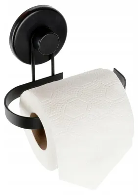 Produktbild von Vilde Metall-WC-Papierhalter Schwarz Saugfix Bad