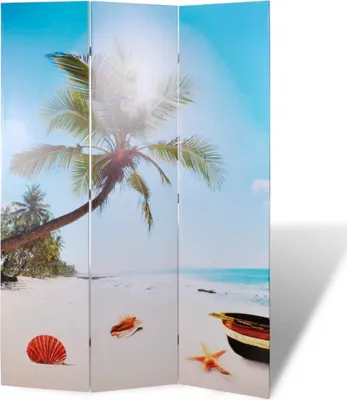 Image de Cloison de séparation pliable 120 x 170 cm Plage
