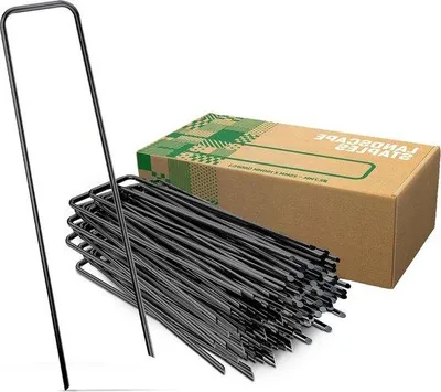 Obrázok produktu pre Pevné zemné kotvy pre záhradnú fóliu, dĺžka 150 mm, šírka 25 mm, z nehrdzavejúcej ocele