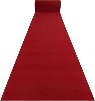 Chodnik RUMBA 1974 Ślub, wesele podgumowany, jednokolorowy bordo,  80cm czerwony 80x180 cm