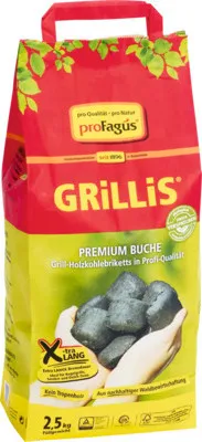 Produktbild von Grillbrikett ProFagus Grillis Premium Buche 2,5 kg