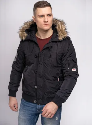 Zdjęcie produktu dla Lonsdale - Męska kurtka zimowa z kapturem JARRETH BLACK L