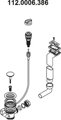 Produktbild von FRANKE Ablaufgarnitur für Tina TAX, TAC, TAL 684 Einbauspüle 1 1/2"