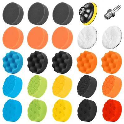 Produktbild von SPTA Polierschwamm, 25tlg 80mm Polierschwämme Schwamm Set mit Polierpad Set und