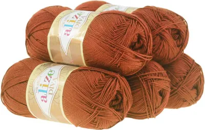 Produktbild von 5 x 100g Strickgarn ALIZE DIVA - Häkelgarn Wolle Sommer Stricken Häkeln