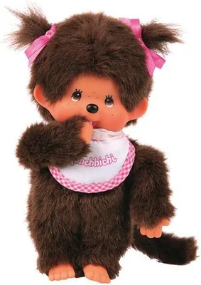 Image de Monchhichi Classic Girl rose, environ 20cm