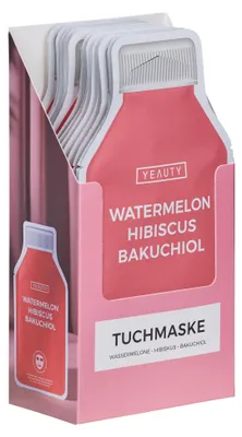 Produktbild von YEAUTY Tuchmaske Watermelon Hibiskus Bakuchiol - 16 St., KI-generiertes Bild