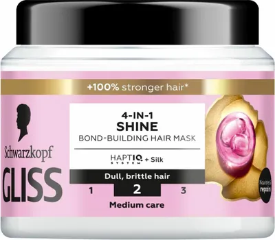 Produktbild von Gliss - Hair Mask - 4-in-1 Haarmaske - Für seidiges und glänzendes Haar - 400 ml - 1 Stück