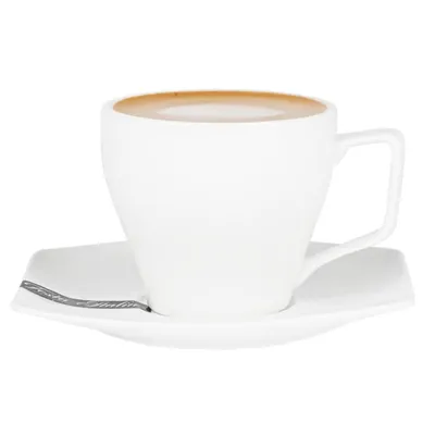 Obrázok produktu pre Porcelánová šálka a podšálka IZABELLA 220 ml - Elegantná kávová súprava, biela
