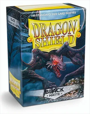 Immagine prodotto di Scudo del drago nero opaco 100 maniche di dimensioni standard