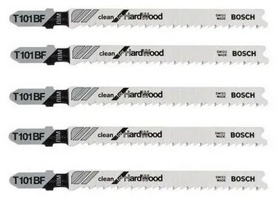 Image de Lot de 5 lames de scie sauteuse T 101 BF BOSCH 2608634234 pour bois dur