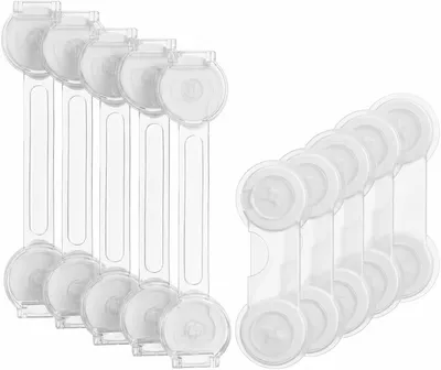 Zdjęcie produktu dla Zabezpieczenia dla dzieci, przezroczyste, 10 sztuk, z mocnym klejem, do szafek i szuflad