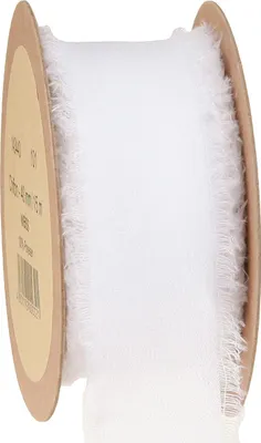 Produktbild von Chiffonband Weiß 40mm Dekoband Geschenkband Hochzeit 15m