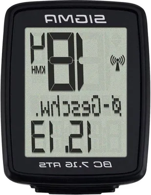 Image de Compteur de vélo 7 fonctions, grand écran, sans fil, étanche, noir