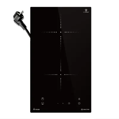 Produktbild von KKT KOLBE | Doppel Induktionskochfeld 30 cm Autark | Glaskeramik | 2 Zonen | 9 Stufen | Rahmenlos | Abschalt-Timer | Topferkennung | Tastensperre | IND294