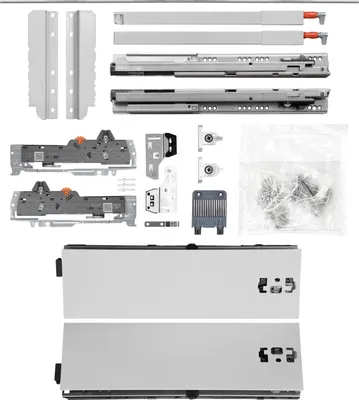 Produktbild von BLUM Schubladenschienen TANDEM-Höhe 115 m. Reling 227mm 30kg NL450 grau KB1400mm