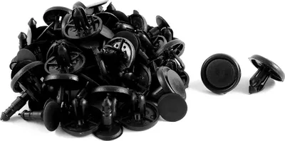 Produktbild von 30 Stück Spritzschutz Kunststoff Niete Schwarz 8mm x 20mm x 10mm für Auto Motorabdeckung