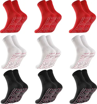Produktbild von Vitalkompass Neurosocken 6er Set – Ergonomische Massagewirkung bei jedem Schritt, wärmend, hautfreundlich, für Schuhgrößen 38–44