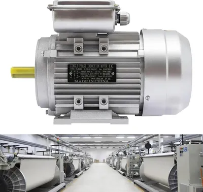 Produktbild von Elektromotor - 750W Einphasenmotor - 1380 U/min - 19 mm Welle - Für Betonmischer - Aluminiumgehäuse Schutzklasse