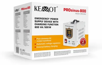 Zdjęcie produktu dla Ups Kemot Prosinus-800 12V 230V 800Va/500W