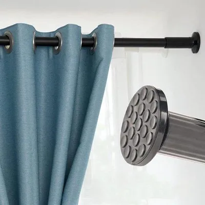 Produktbild von Famanu Ausziehbare Gardinenstange - 128 cm-430 cm - Teleskopische Duschvorhangstange für Fenster und Badezimmer