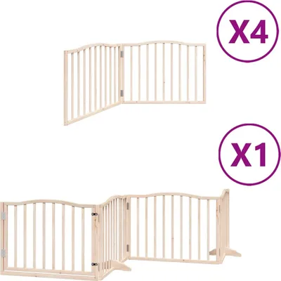 Obrázek produktu pro vidaXL 12dílná brána pro psy se skládacími dvířky 960 cm topolové dřevo