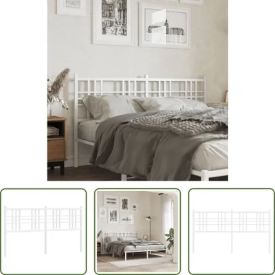 Produktbild von The Living Store Kopfteil Metall Weiß 160 cm