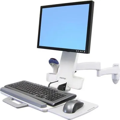 Zdjęcie produktu dla Ergotron 200 Series Combo Arm, 8,2 kg, 61 cm (24"), 75 x 75 mm, 100 x 100 mm, Biały