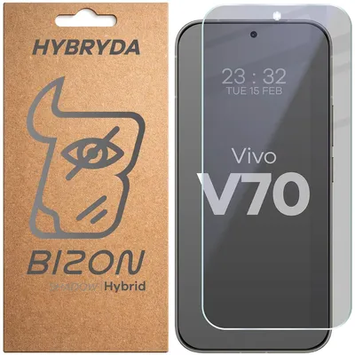 Produktbild von Hybridglas mit Privatschutzfilter für Vivo V70 5G, Bizon Hybrid Shadow, Matt