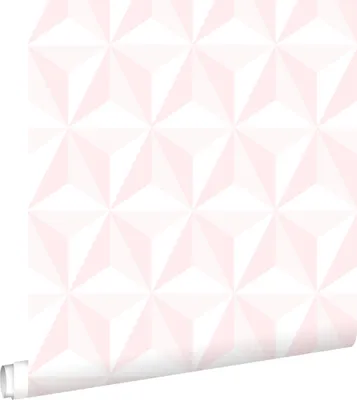 Immagine prodotto di ESTAhome carta da parati 3D grafico rosa chiaro 53 cm x 10.05 m