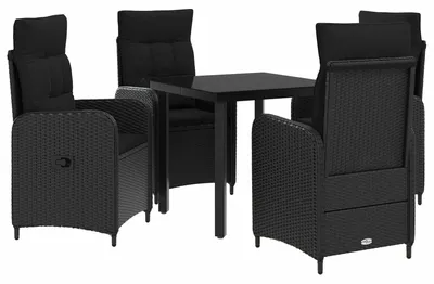 Image de Ensemble de coussins pour canapé, 5 pièces, noir