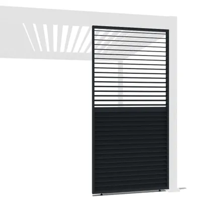 Produktbild von Weide Lamellenwand horizontal anthrazit mit drehbaren Lamellen Aluminium